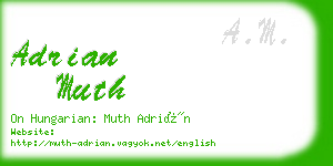 adrian muth business card